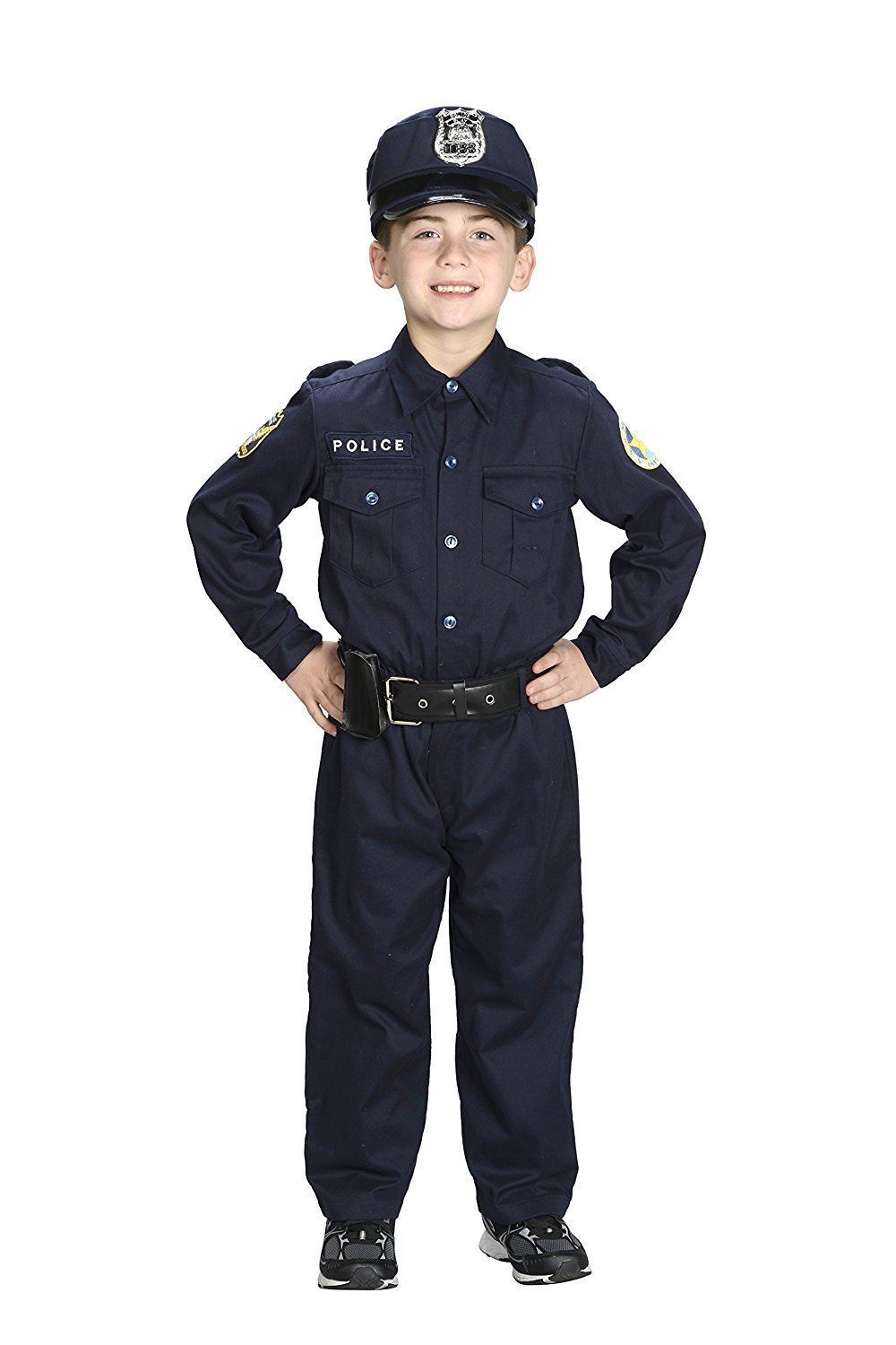 Jr POLICE Cap HAT cop officer blue kids girls boys halloween costume